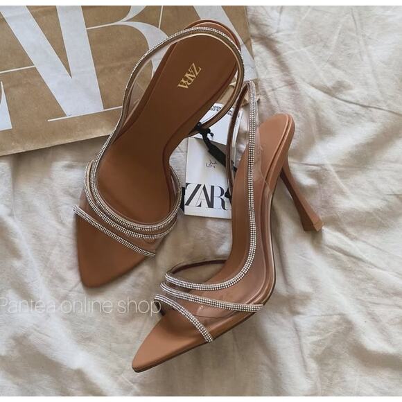 ZARA Rhinestone Pointed Toe Heels NWT | Blogger Fave | Size 8 - Picture 7 of 16